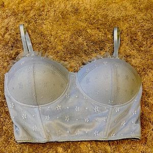 Slim zip up crop top